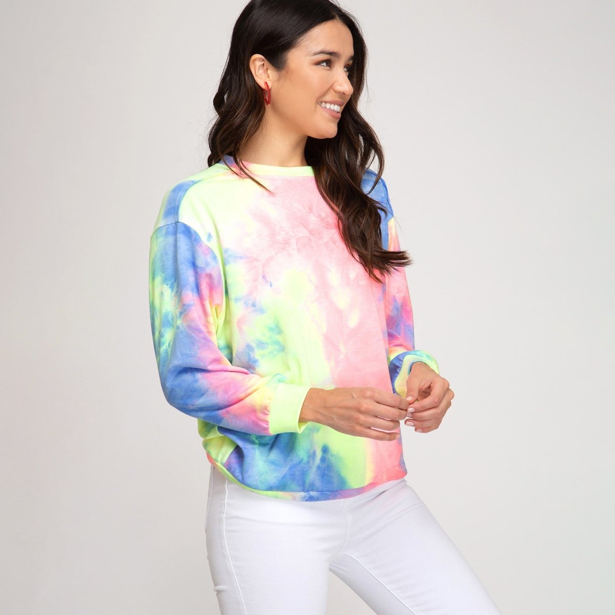 She + Sky Long Sleeve Tie - Dyed Jumper - Kija Hair Salon