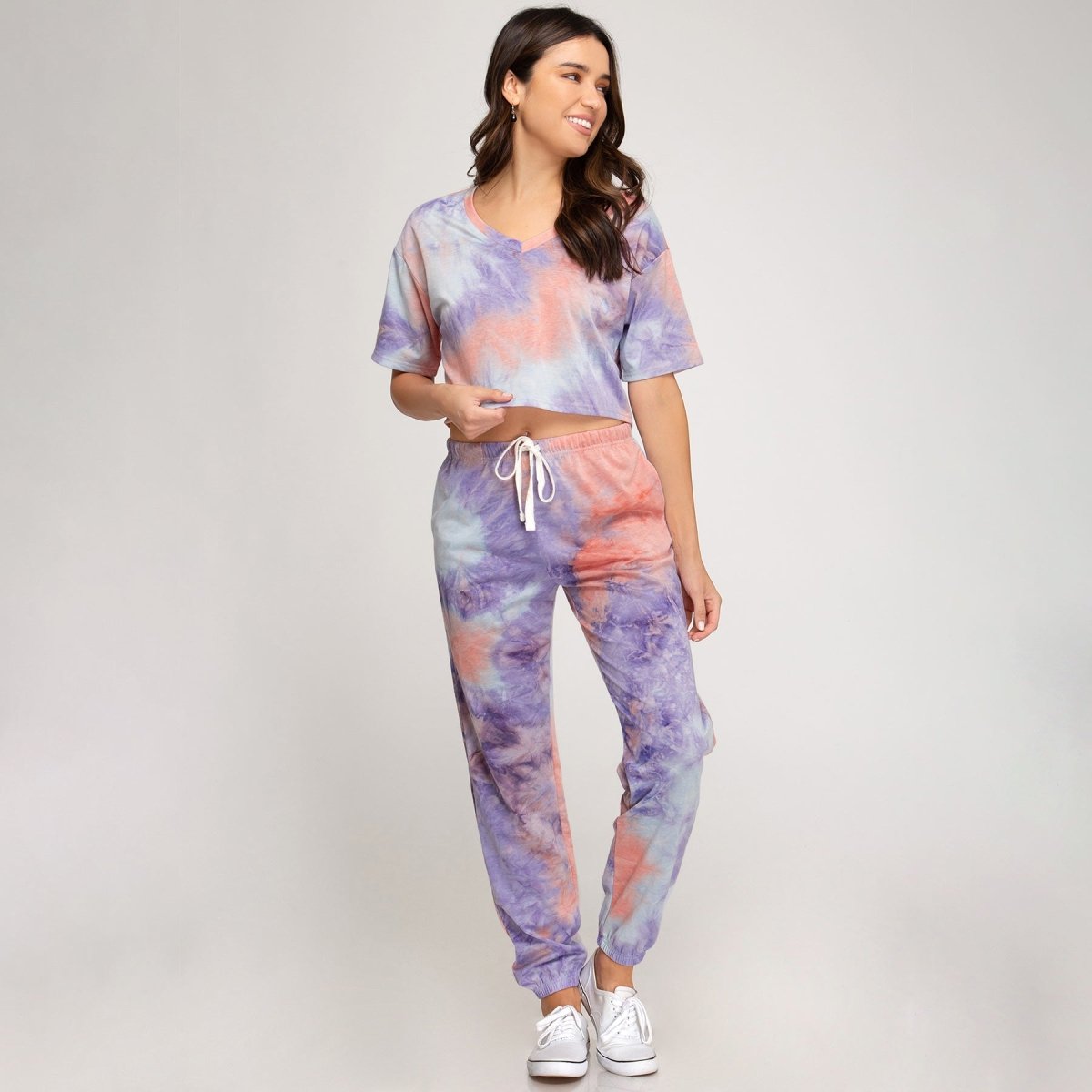 She + Sky Pastel Tie - Dyed Joggers - Kija Hair Salon