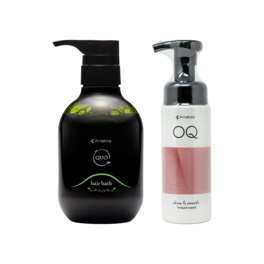 Amatora QUO Hair Bath and OQ leave-in mousse — Japanese salon hair care at Kija Hair Salon