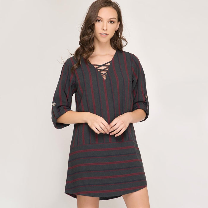She + Sky Lace-Front Summer Dress - Kija Hair Salon
