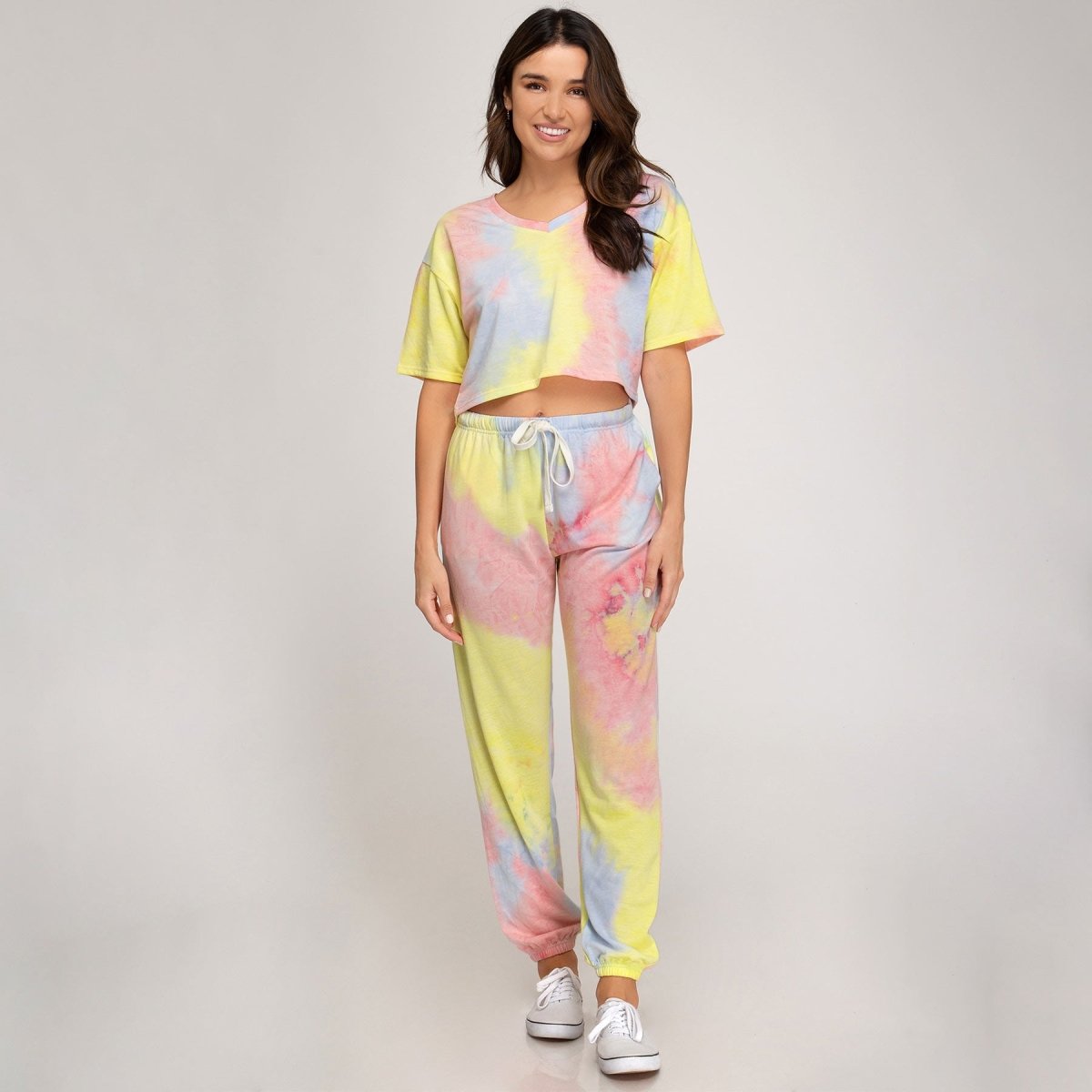 She + Sky Pastel Tie - Dyed Joggers - Kija Hair Salon