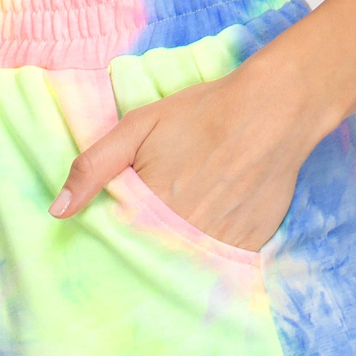 She + Sky Pastel Tie - Dyed Terry Shorts - Kija Hair Salon